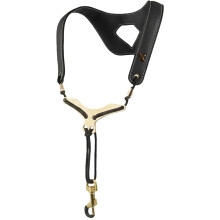 Miwayer Saxophone Neck Strap, Double Shoulder Harness for Alto Tenor Soprano Baritone Sax & Clarinet, Eliminates Neck Pain (Black)