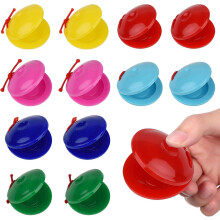 Finger Castanets Colorful Musical Castanets Percussion Instrument Rhythm Tool for Party Classic (6)