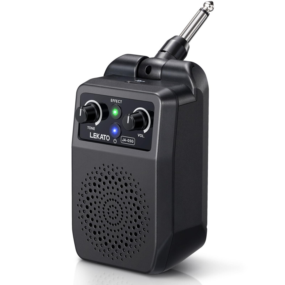 Lekato Portable Guitar Amp 5W, Rechargeable Mini Electric Guitar Ampli