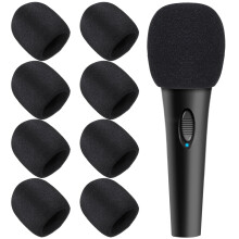 Foam Mic Covers, 8 Pack Black Windscreens & Pop Filters