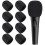 Foam Mic Covers, 8 Pack Black Windscreens & Pop Filters 1