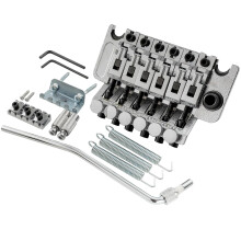 Musiclily Double Locking System Tremolo Bridge for Floyd Rose Style Electric Guitar,Chrome