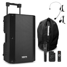 VONYX VSA500-BP 12-Inch Portable PA System, Wireless Mics, Bluetooth, 800W