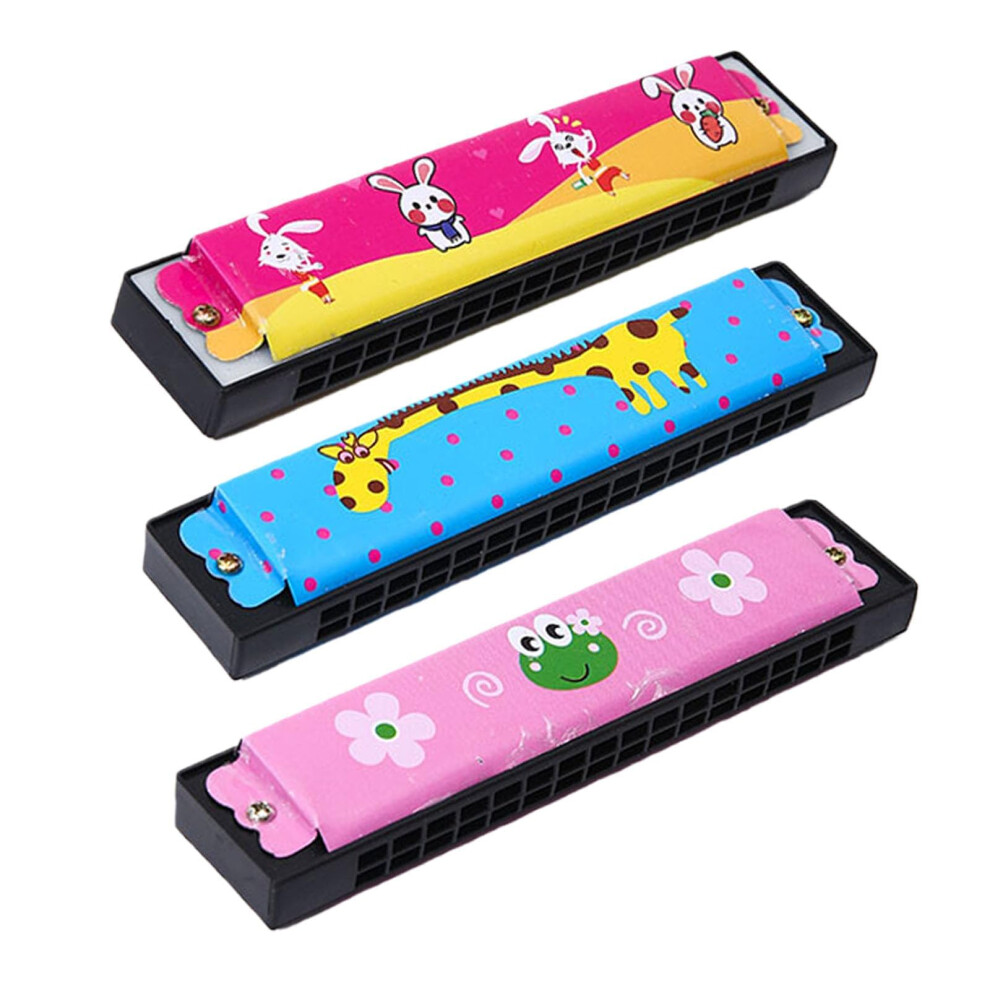 Nuneoeuo 3Pcs Mouth Organ Set, Mouth Harp, Harmonica Set, Harmonicas Cartoon An