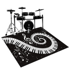 Qesjodfu Drum Rug Drum Mat Non-Slip Soundproof Carpet Professional Drum Carpet Non-Slip Rugs Drum Carpets for Drummers Outdoor Electronic Drum Set Pr