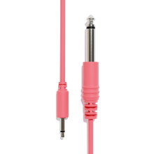 ExcelValley - 1-Pack - Mono Patch Cables - TS 3.5mm to 6.35mm Eurorack Synth [Peach - 90cm 36"]