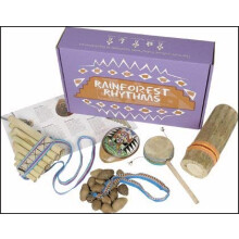 Mystery Mountain Rainforest Rhythms Handmade Musical Fair Trade South American Instruments, Wood, Purple, 6 x 17 x 27 cm