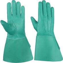 Daskz Leathers Men's Long Cuff Gauntlets Gloves Piper Drummer Band Glo