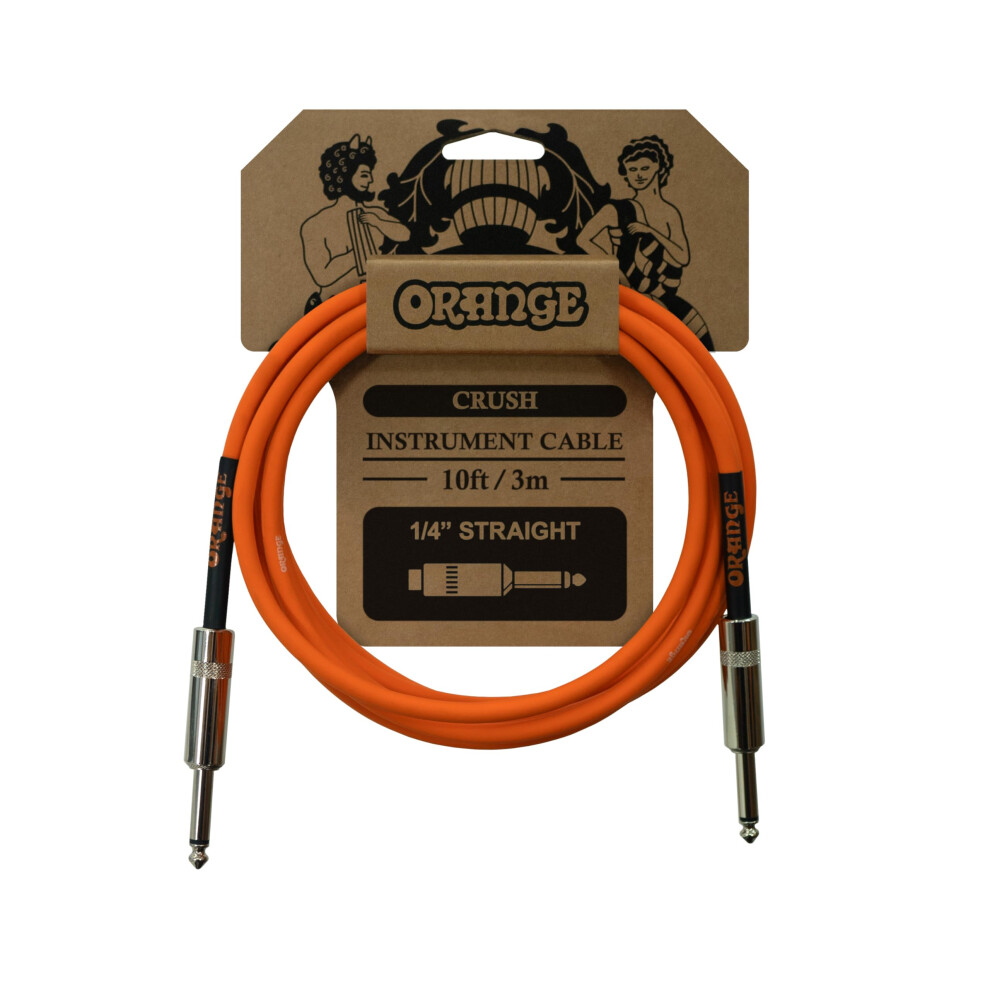 Orange Crush 3M Guitar Cable, 10Ft Instrument Cable For Bass, Acoustic