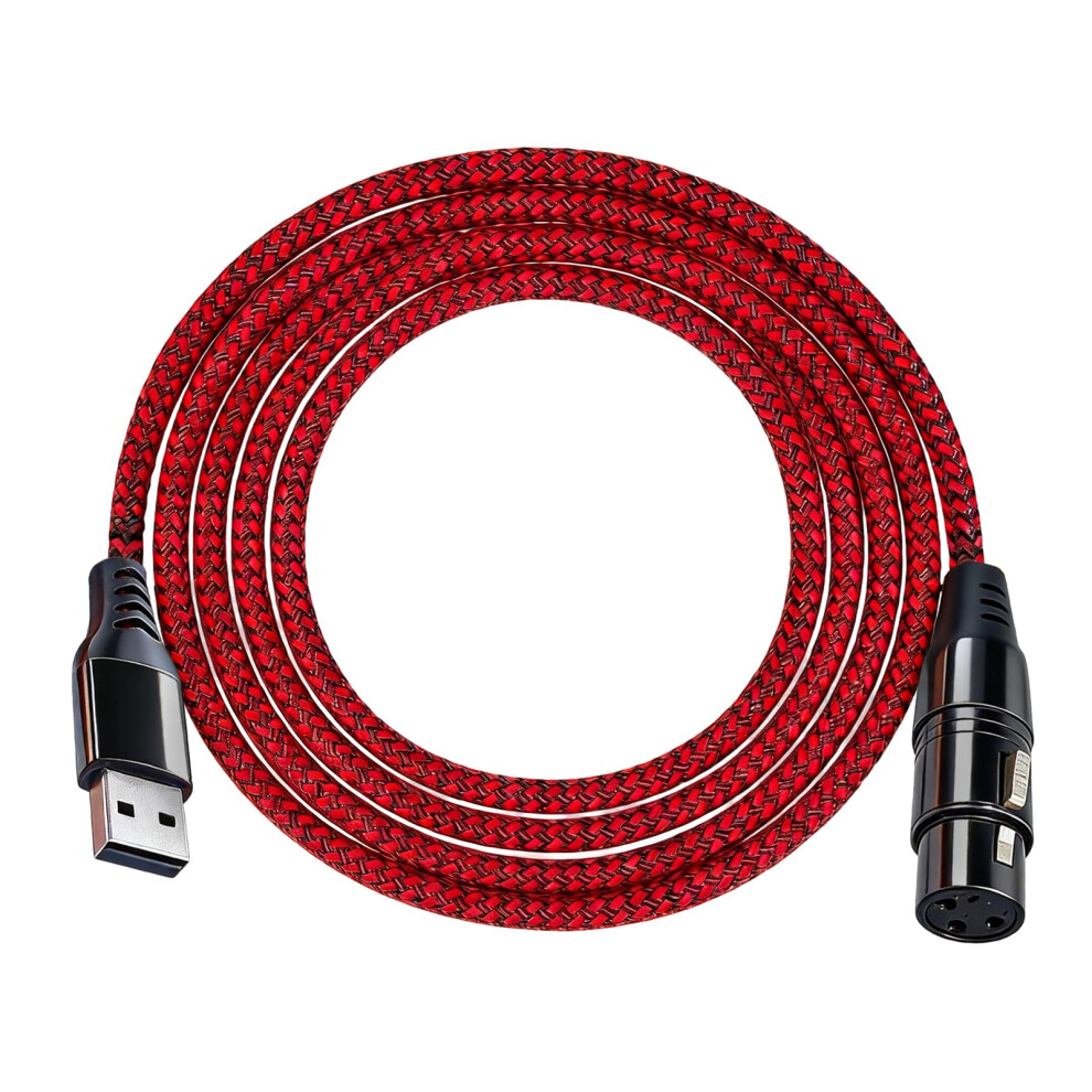 Draymora Xlr To Usb Microphone Cable 2M 3-Pin Professional Usb To Xlr