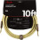 Fender Fender Deluxe Instrument Cable, 10ft, Straight/Angle, Gold-Plated Jacks, Tweed 1