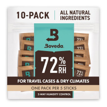 Boveda 72% Two-Way Humidity Control Packs for Storing Up to 5 Items – Size 8 – 10 Pack – for Small Wood & Leather Travel Cases – Moisture Abso