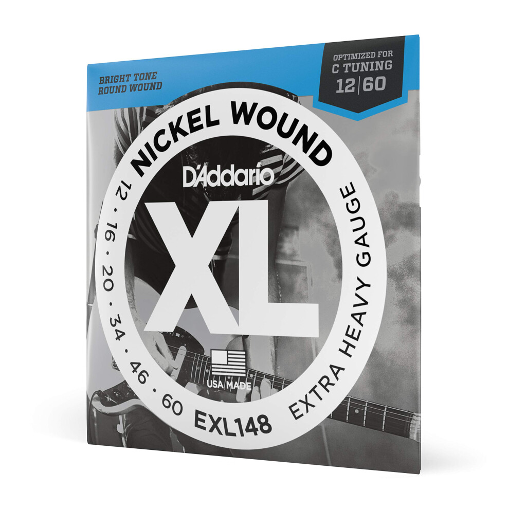 D'addario Electric Guitar Strings, Xl Nickel, Exl148, Extra Heavy Gaug