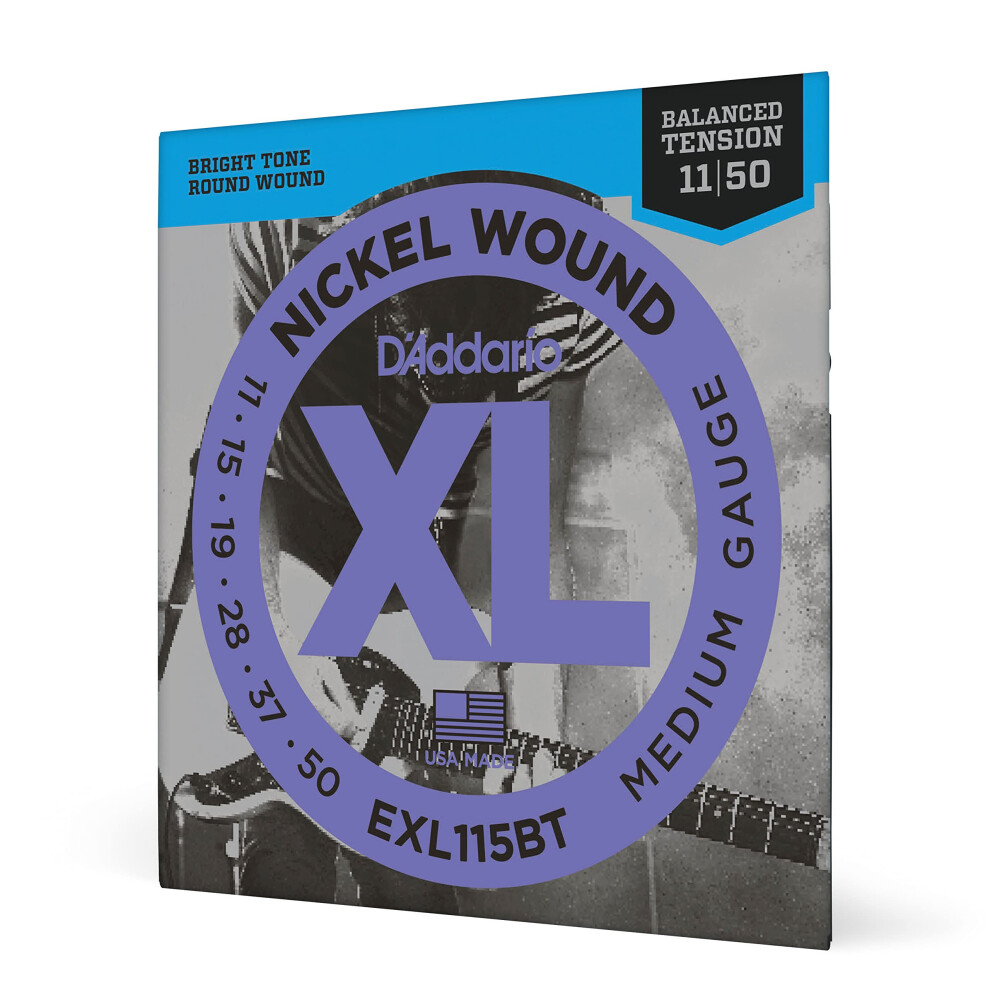 D'addario Electric Guitar Strings, Xl Nickel, Exl115bt, Medium Gauge B