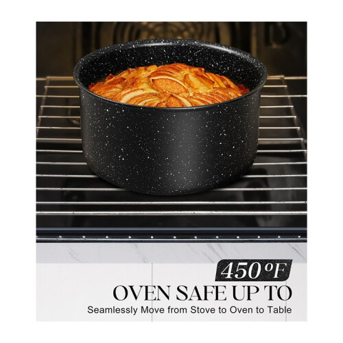 Pots and Pans Set Detachable Handle,5 Piece Nonstick Kitchen Cookware Sets,Stackable Pots Pans Set with Removable Handle
