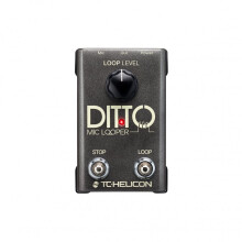TC Helicon DITTO MIC LOOPER Two-Button Looper Pedal for Vocals, Acoustic Instrument Loop Station and Vocal Effects Unit, High-Fidelity Effect Pedal L