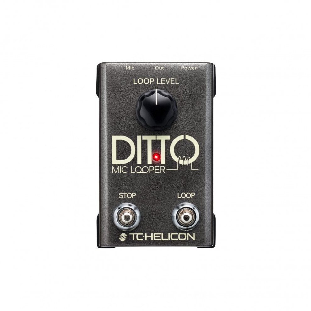Tc Helicon Ditto Mic Looper Two-Button Looper Pedal For Vocals, Acoust
