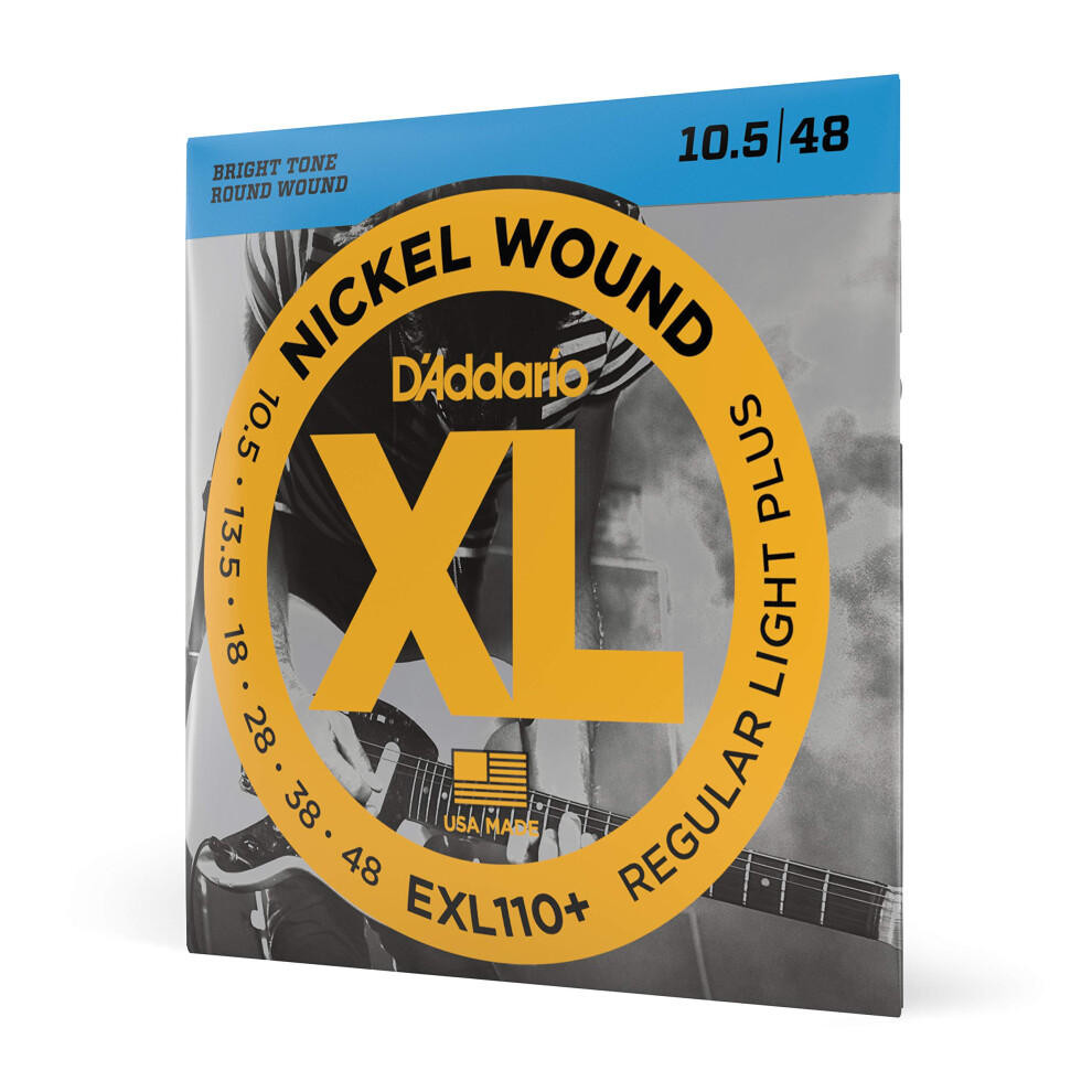 D'addario Exl110+ Nickel Wound Electric Guitar Strings, Regular Light