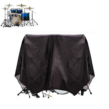 Drum Kit Cover UCARE Electronic Drum Kit Cover with Mesh Head Indoor Waterproof Drum Set Accessories Black 7898in
