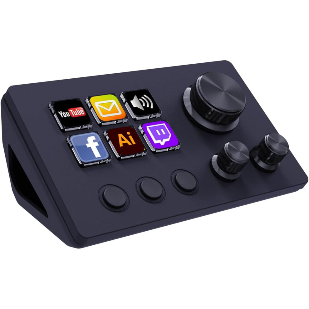 Treaslin N3 Programmable Stream Controller Deck with LCD Keys&Knobs-Cu