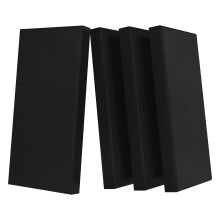 UMIACOUSTICS 4 PCS Acoustic Panels with Hanging Hardware, 2” Thick Fiberglass Sound Proof Panels for Studios, Office, Home Theater Ceiling or Wall-