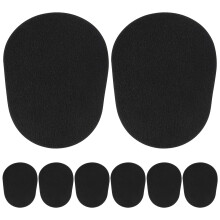8Pcs Mouthpiece Cushions Alto Tenor Saxophone & Clarinet Mouthpiece Patches Oval Rubber Mouthpiece Patches Pads, Black
