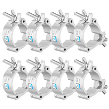 50mm Truss Clamps, 8PCS WorldLite TUV Aluminum 2 Inch Stage Light O Clamps for Truss, Heavy Duty 100KG LED Par Light Moving Head Beam Spot Lighting C