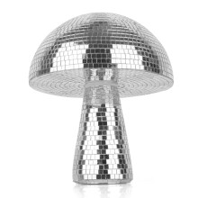Yeehlmer Creative Mushroom Disco Ball for Party, Table Decor Mirror Retro Handmade Disco Ball Mushroom Shape Home Art Decorations,Bar Ornaments(Silve