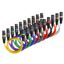 VEVOR XLR Cable 6.5 ft, 10 Pack, Shielded Balanced DMX Male to Female Microphone Cables, Gold-Plated 3-Pin XLR Mic Speaker Cord Wire, for Stage Light
