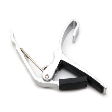 Bray Silver Universal Trigger Clamp Guitar Capo With Rubber Padding For Gibson, Ibanez, Tanglewood, Yamaha & Fender Acoustic Guitars - Quick Release