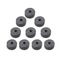 10Pcs Drum Cymbal Felts, Cymbal Felt Washers, Drum Stand Replacement Pads for Hardware Percussion Instrument Accessories (Grey)