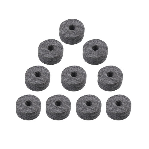 10Pcs Drum Cymbal Felt Pads Soft Washer Replacement Accessories for Drum Set Percussion Instrument(Grey)