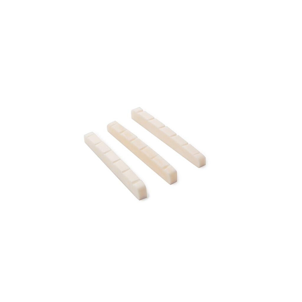 Alnicov 42Mm Unbleached Pure Bone Nut Guitar Slotted Bone Nut For Stra