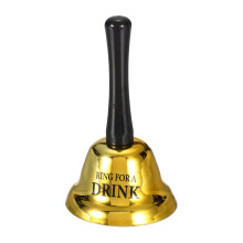 PATIKIL Hand Bell, 3" Small Service Call Bell for Restaurant(DRINK, Yellow)