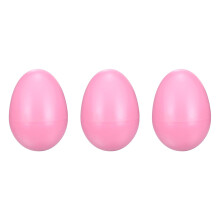 sourcing map 3 Pcs Egg Shakers, Plastic Musical Eggs Maracas Hand Percussion Instruments for DIY Painting Music Learning Easter Party Performance, Pi
