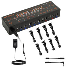 STRICH Guitar Pedal High Power Supply, Pedalboard Power Supply with 8 Totally Independent DC 9V/12V/18V Outputs(200mA/300mA/1000mA) for Power-hungry