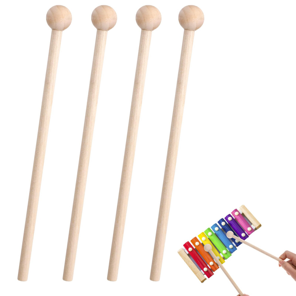 Ouligay 4 Pcs Xylophone Mallets Tongue Drum Mallets Glockenspiel Malle