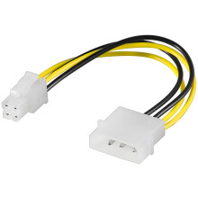 AYMBH Molex to 4-Pin P4 Power Cable Adapter, PSU Molex to CPU 4-Pin Connector Converter for Motherboard, HDD, SSD & Optical Drives, Reliable Power Su