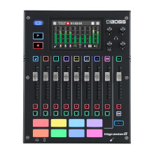 BOSS Gigcaster 8 | 8-Channel Audio Streaming Mixer with Direct Guitar/Bass Input | 4 XLR/TRS Combo Inputs | Built-In Stereo Mic | 8 SFX Pads | 20x14