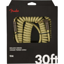 Fender Deluxe Series Coil Cable - Tweed - 30ft (9m) - Natural Tweed