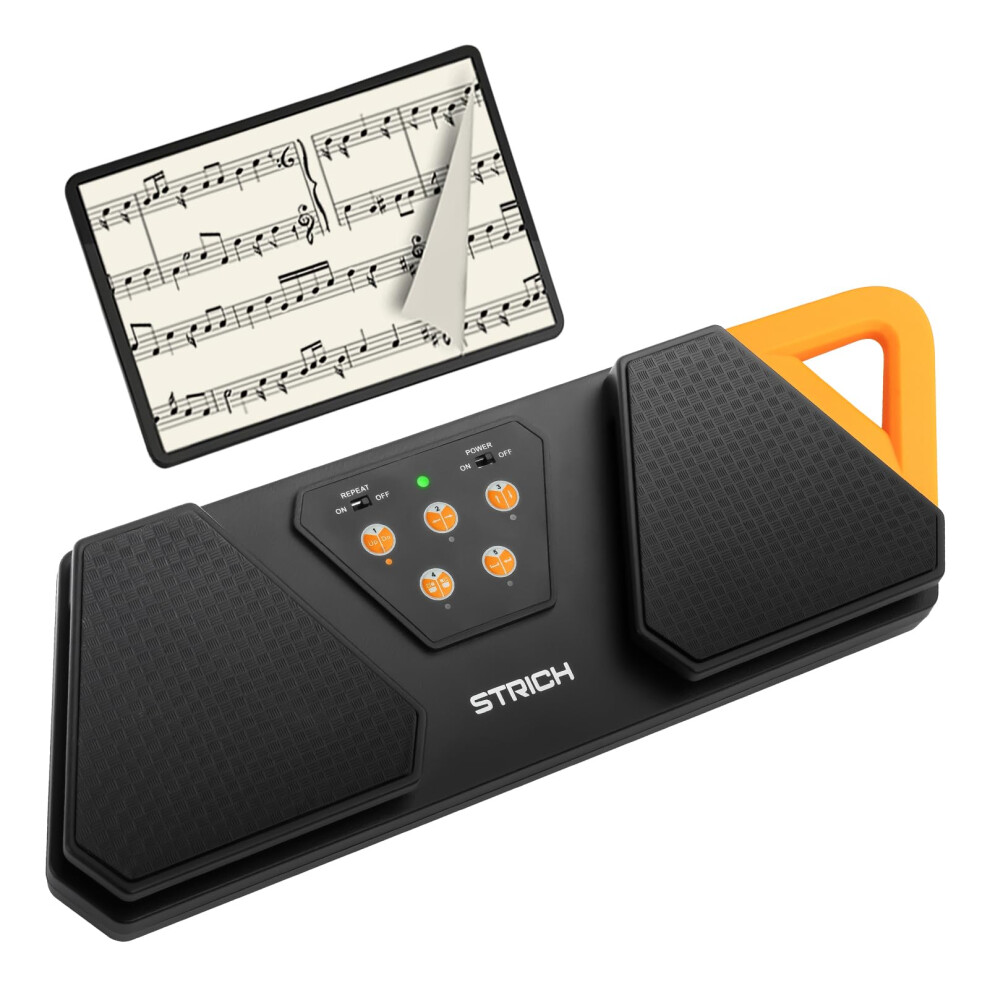 Strich Wireless Page Turner Pedal For Musice Performance, Anti-Slip Ru