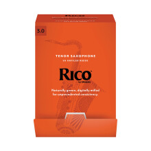 D’Addario Woodwinds - Rico Tenor Sax Reeds - Tenor Saxophone Reeds - Tenor Reeds Crafted for Beginners, Students, Educators - Strength 3.0, 50-Pack