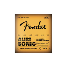 Fender 80/20 Bronze Acoustic Strings, Ball End, 70CL .011-.052 Gauges, (6)