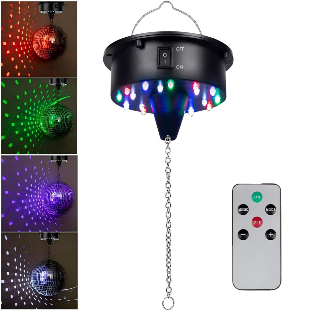 Djboomy Rotating Disco Ball Motor With Remote: Battery Operated 6 Rpm Hanging