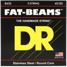 DR Strings FAT-BEAM - Stainless Steel Bass Strings: 5-String Medium 45-125