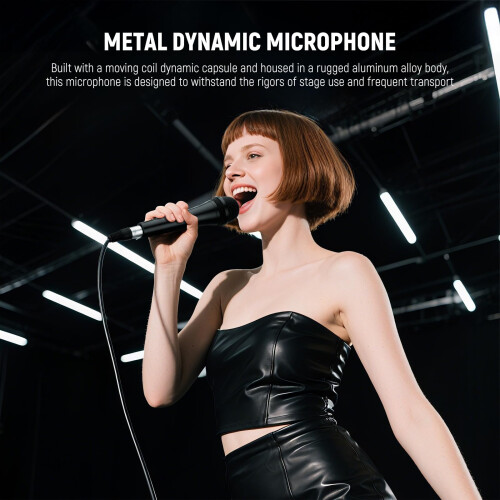 Neewer NEEWER NW-040 Cardioid Dynamic Microphone with XLR Cable, Metal Housing 1