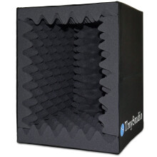 BXI Portable Vocal Booth, Large Foldable Microphone Isolation Shield, Music Recording Studio Sound Echo Absorbing Box, Desk & Stand Use Reflection Fi