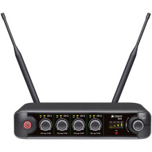 Chord XU-4 Wireless Microphone System – 4-Channel UHF Receiver with 4 Handheld Mics, True Diversity, UK Plug – For Events, Groups & Performers