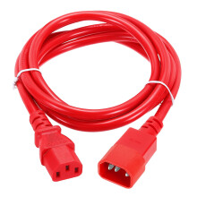 sourcing map 6ft 18 AWG Red 18/3 Universal Power Cord C14 to C13 10A 250V 3-Prong Extension PDU Power Cables for PC,Computer,Printers,TV,AC Adapter,L