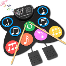 Clordeal Electric Drum Kit - 9 Pads Electronic Drum Practice Pad with Built-in Speaker | Drumsticks | Drums Pedal, Ideal Kids Drum Set Toy Musical In
